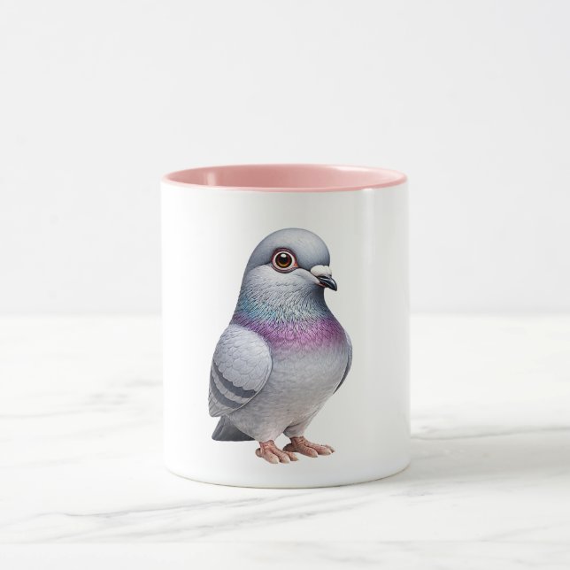 Urban Pigeon Illustration Mug (Center)