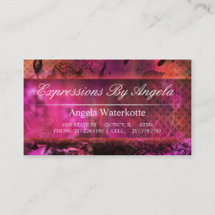 Urban Pink Floral Salon Appointment Card