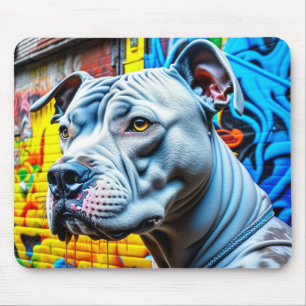 Urban Pitbull City Graffiti Street Art Mouse Mat