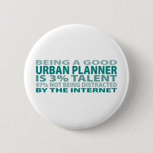 Urban Planner 3% Talent 6 Cm Round Badge