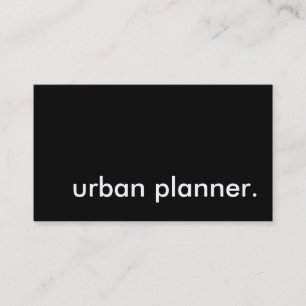 urban planner. business card