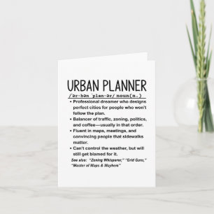 Urban planner card