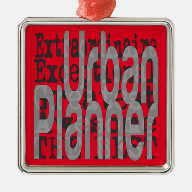 Urban Planner Extraordinaire Metal Tree Decoration (Front)