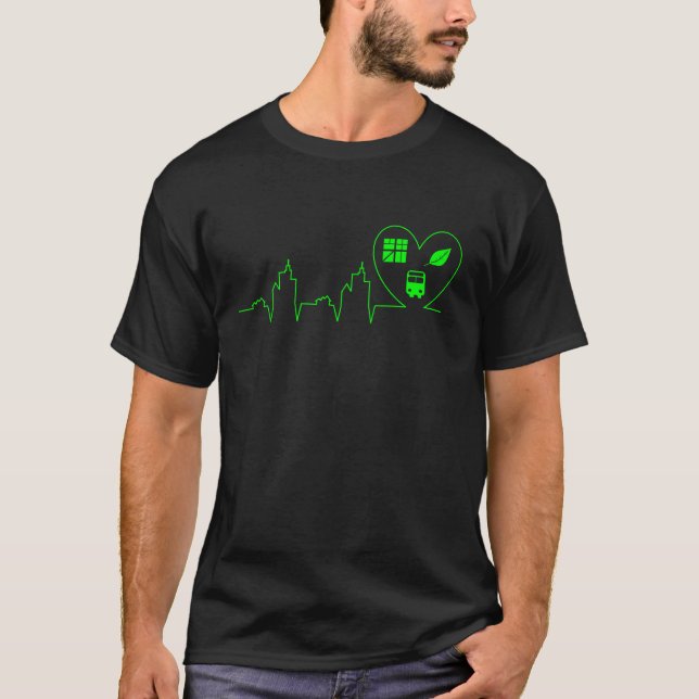 Urban Planner Heartbeat T-Shirt (Front)