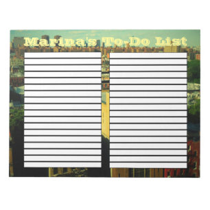 Urban Planner's large two column to-do list pad