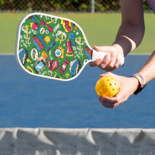 Urban Pop Art Explosion Pickleball Paddle