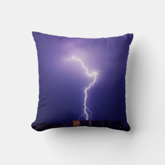 Urban Power Surge - Dynamic Lightning Bolt Over Ci Cushion
