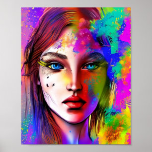 Urban powerfull woman poster