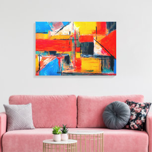 Urban Pulse Abstract Art Canvas Print