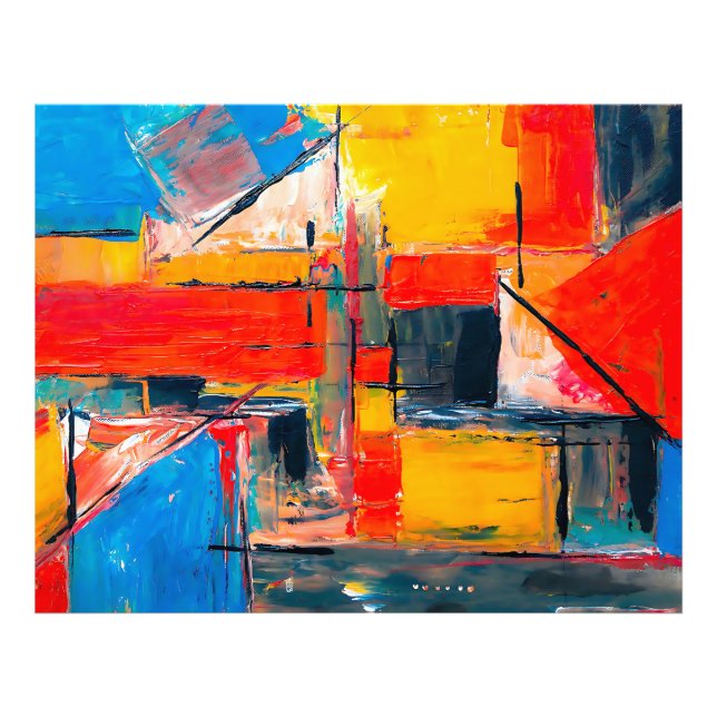 Urban Pulse Abstract Art Photo Print (Front)