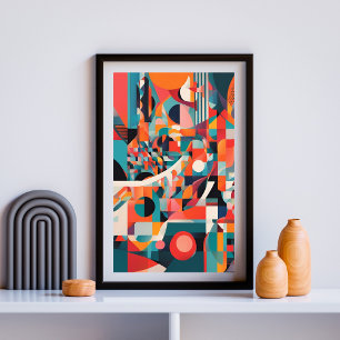Urban Pulse: Abstract Geometry in Motion Poster