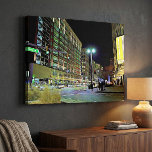 Urban Pulse: Woodward Ave. Detroit Canvas Print