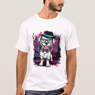 Urban Pup: Graffiti Art Dog Design T-Shirt