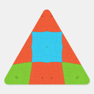 "Urban Quilt" European Geometric Pattern Art Triangle Sticker