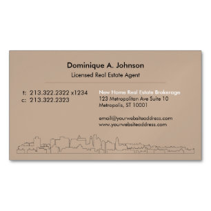 Urban Real Estate Custom Magnetic Business Card