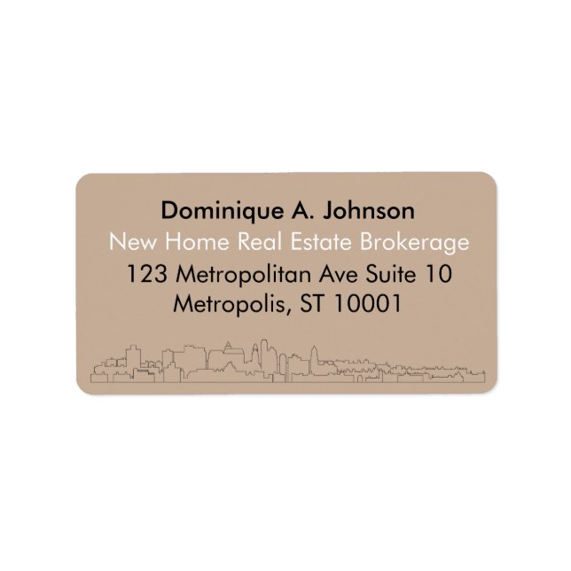 Urban Real Estate Custom Return Address Labels (Front)