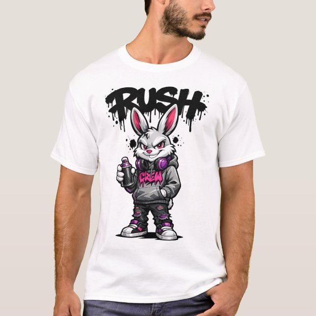 Urban Rebel Rabbit Graffiti Tee (Front)