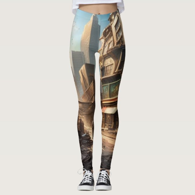 Urban Resilience: A Glimpse into the Future Leggings (Front)