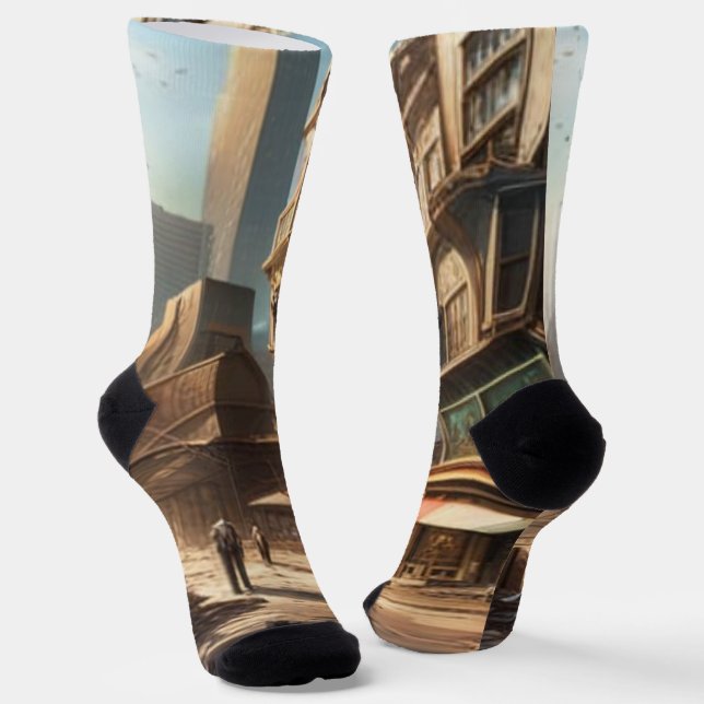 Urban Resilience: A Glimpse into the Future Socks (Angled)