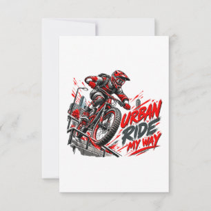 Urban Ride My Way – Extreme City Mountain Biking RSVP Card