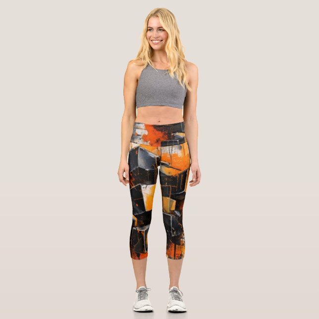 Urban Rust High-Waisted Capris (Front)