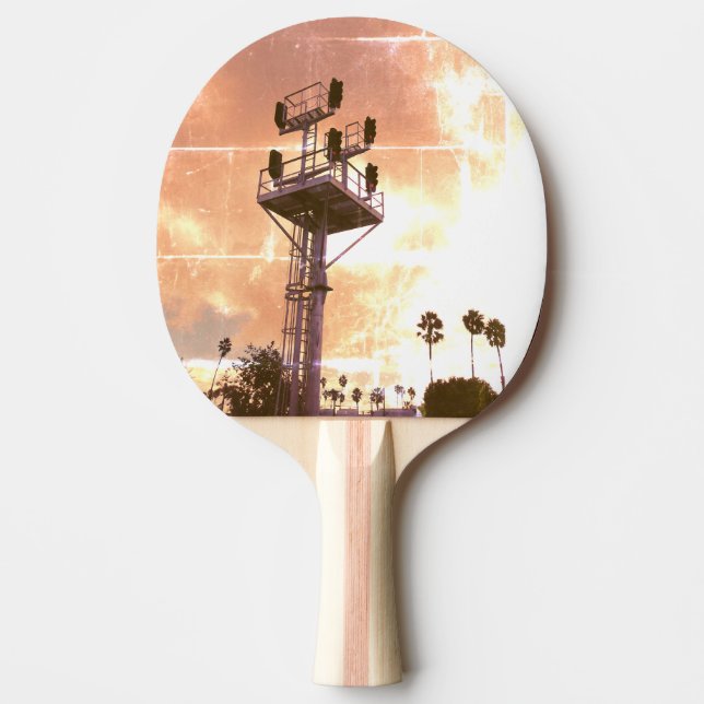 Urban Rustic Cityscape Riding Rails Two  Ping Pong Paddle (Front)