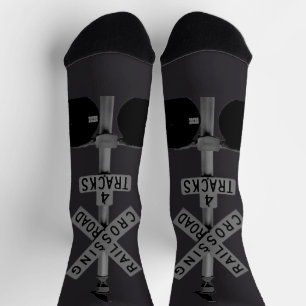 Urban Rustic Cityscape Waiting Crow Socks