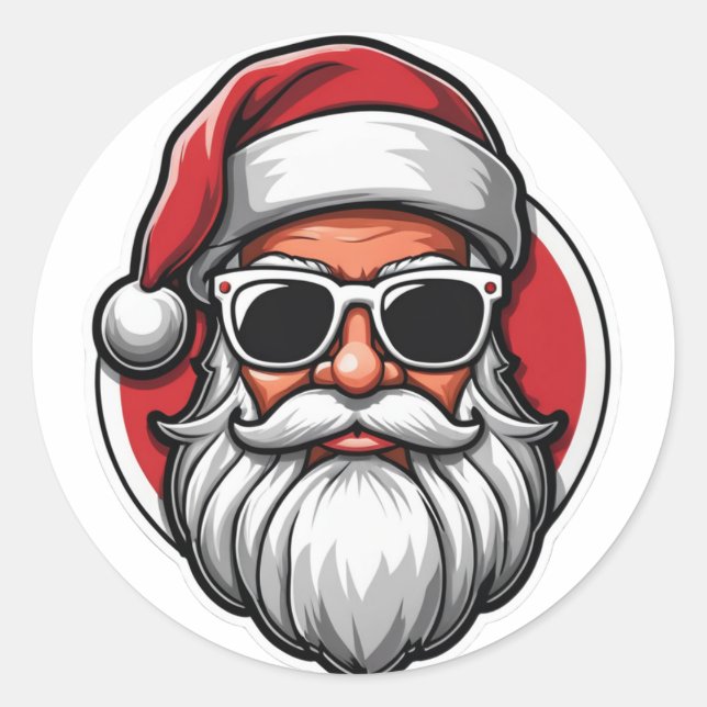 Urban Santa 7 Classic Round Sticker (Front)