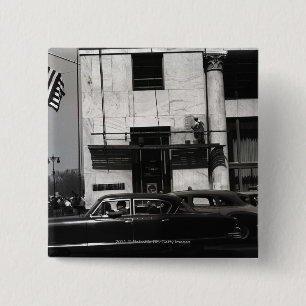 Urban scene in USA 15 Cm Square Badge