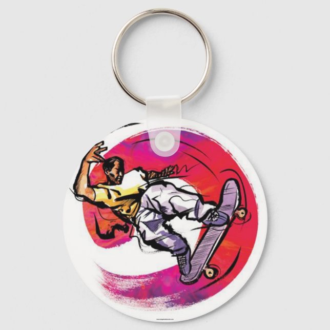 Urban Skateboarder Keychain (Front)