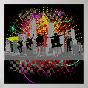 Urban Skateboarding Poster