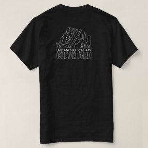 Urban Sketchers Cleveland Black T-Shirt - Unisex