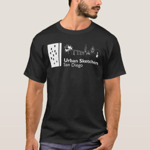 Urban Sketchers San Diego white logo T-Shirt