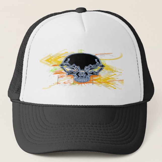 Urban Skull Trucker Hat (Front)