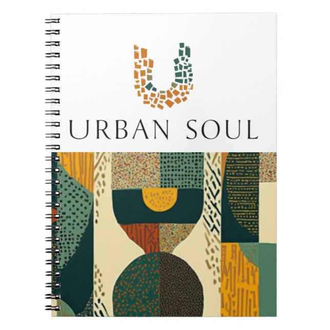 Urban Soul Minimalist Health and Wellness Notebook (Front)