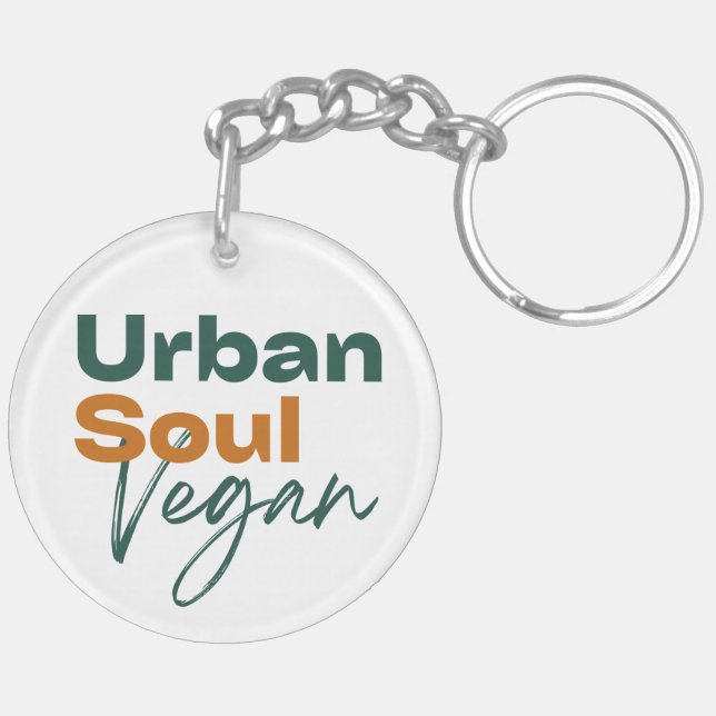 Urban Soul Vegan Minimalist Health and Wellness Key Ring (Back Right)