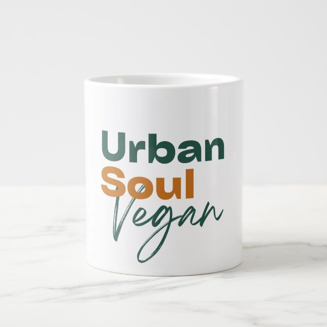 Urban Soul Vegan Minimalist Health and Wellness Large Coffee Mug (Front)