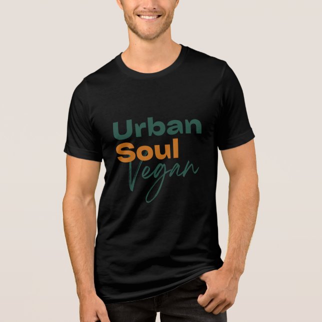 Urban Soul Vegan Minimalist Health and Wellness Tri-Blend Shirt (Front)