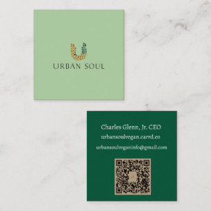 Urban Soul Vegan Square Business Card