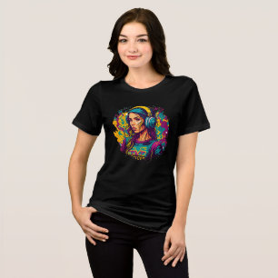 Urban Soundwave Girl – Retro Graffiti Tee