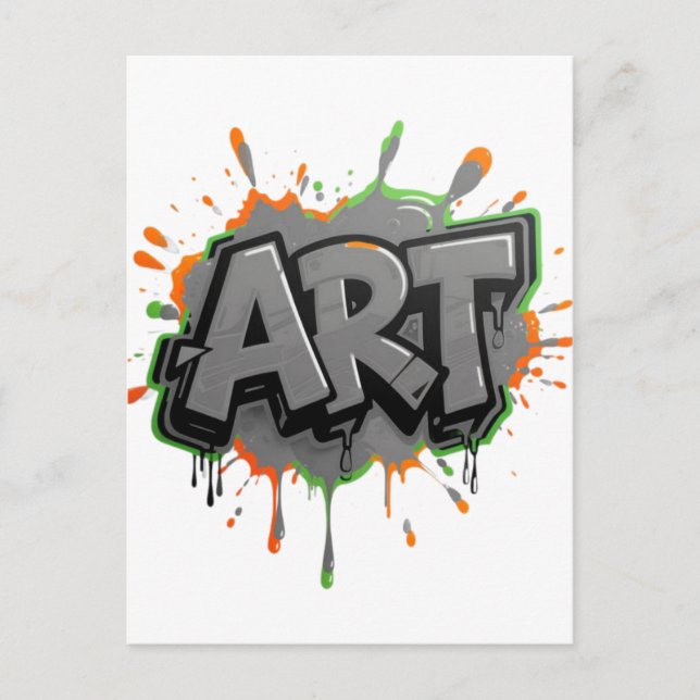 Urban Splash Art Graffiti Pulse Bold Street Expres Postcard (Front)