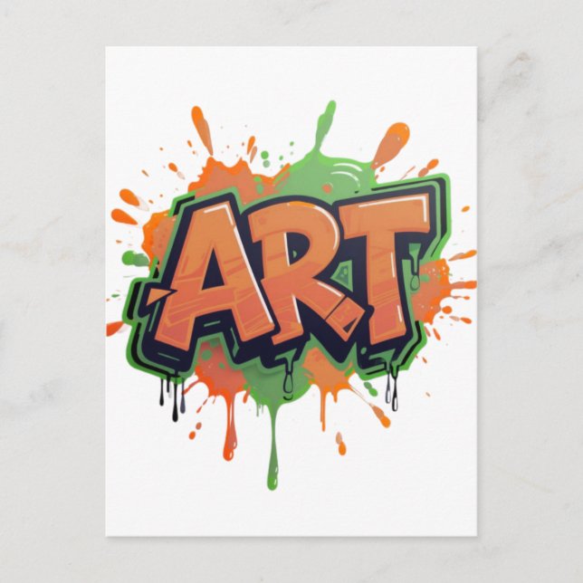 Urban Splash Art Graffiti Pulse Bold Street Expres Postcard (Front)