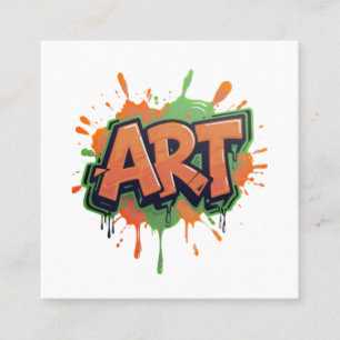Urban Splash Art Graffiti Pulse Bold Street Expres Square Business Card
