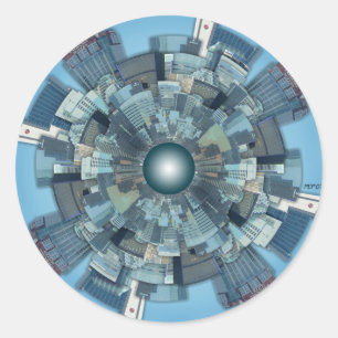 Urban Sprawl Classic Round Sticker