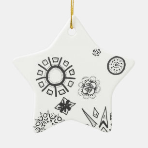 urban star 1 MERRY CHRISTMAS m3galleryStudio Ceramic Tree Decoration