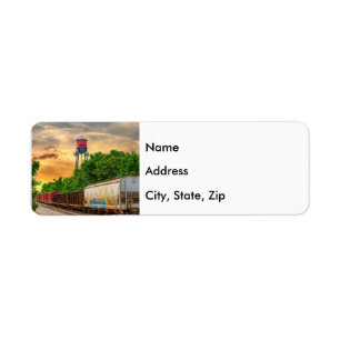 Urban Steam Punk Sunset Address Label