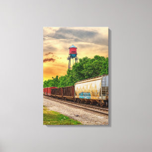 Urban Steam Punk Sunset Canvas Print