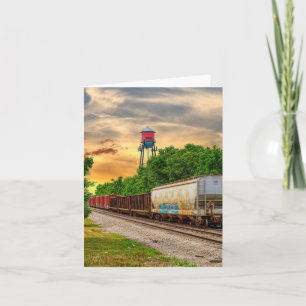Urban Steam Punk Sunset Card