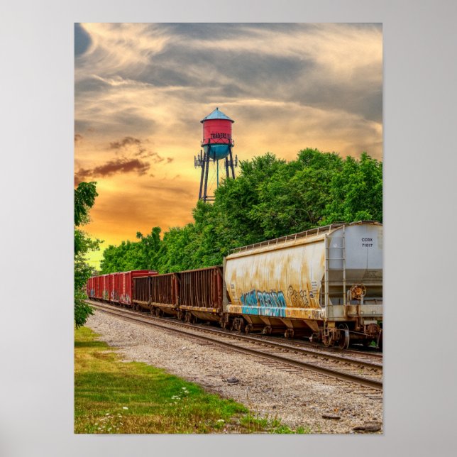 Urban Steam Punk Sunset Poster (Front)