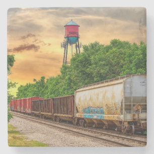 Urban Steam Punk Sunset Stone Coaster